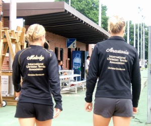 Melody Snelen (USA) and Anastasia Kharchenko (Ukraine) of ICTA Women's Pro Tennis Team